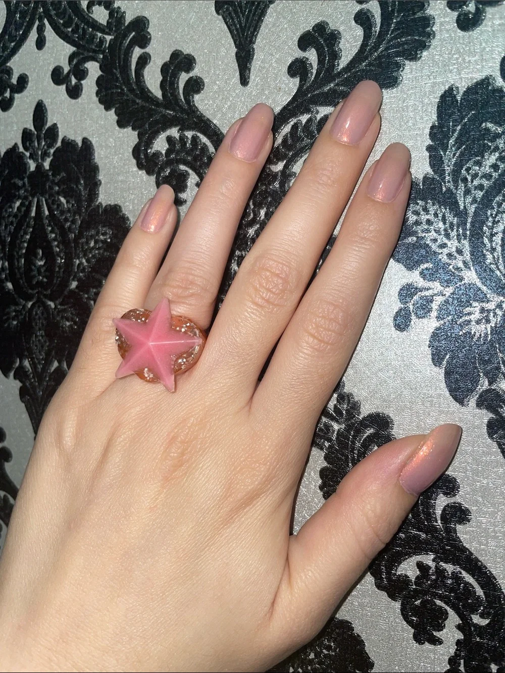 heart & star bubble gum ring